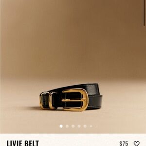 Sezane Livie Belt Patent Black (T 105)
